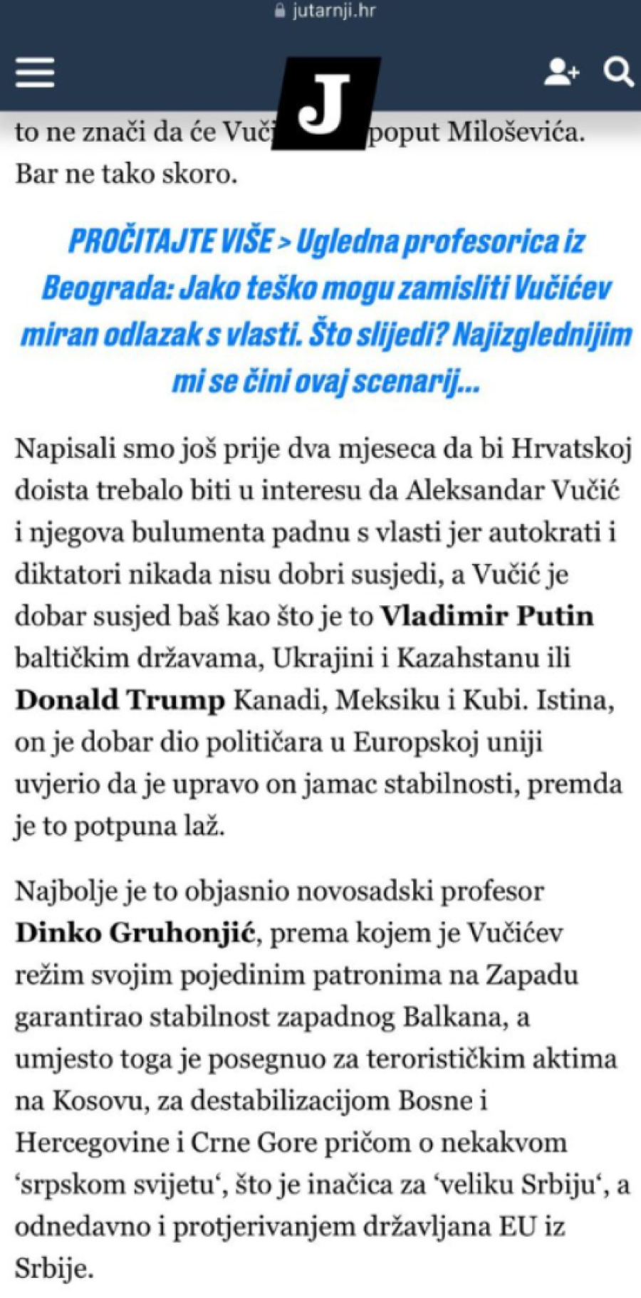 Jasno je zašto Hrvati podržavaju proteste! Najveći neprijatelji su im Srbija i Mađarska, a nacionalni interes da Vučić padne s vlasti (FOTO)