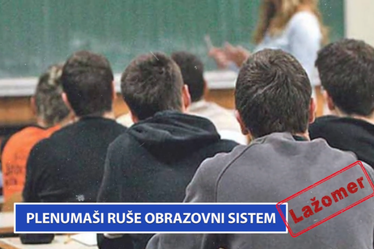 Lažomer: Plenumaši ruše obrazovni sistem (VIDEO)