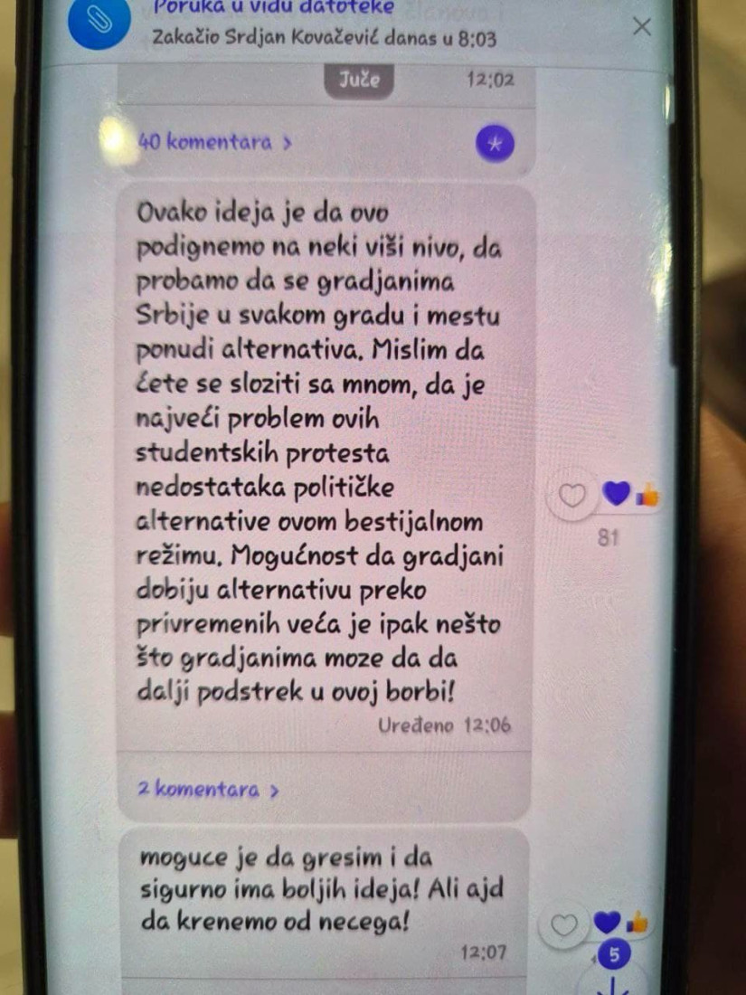 Procurila prepiska! Đilasov advokat kontroliše i organizuje studente - preko zborova planiraju da prave haos (FOTO)