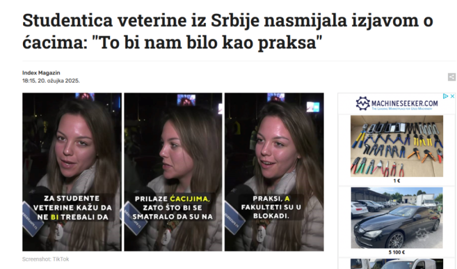 Šarović i studentkinja u službi hrvatskih medija! Ponižavaju srpsku mladost koja hoće da uči (VIDEO)