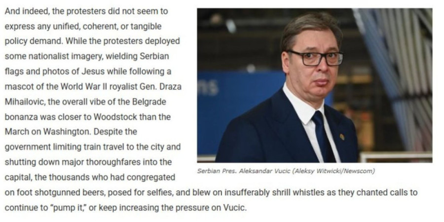 Američki uticajni medij o blokadi 15. marta: Vudstok, a ne ozbiljan protest! Blokaderi pili pivo, pravili selfije...