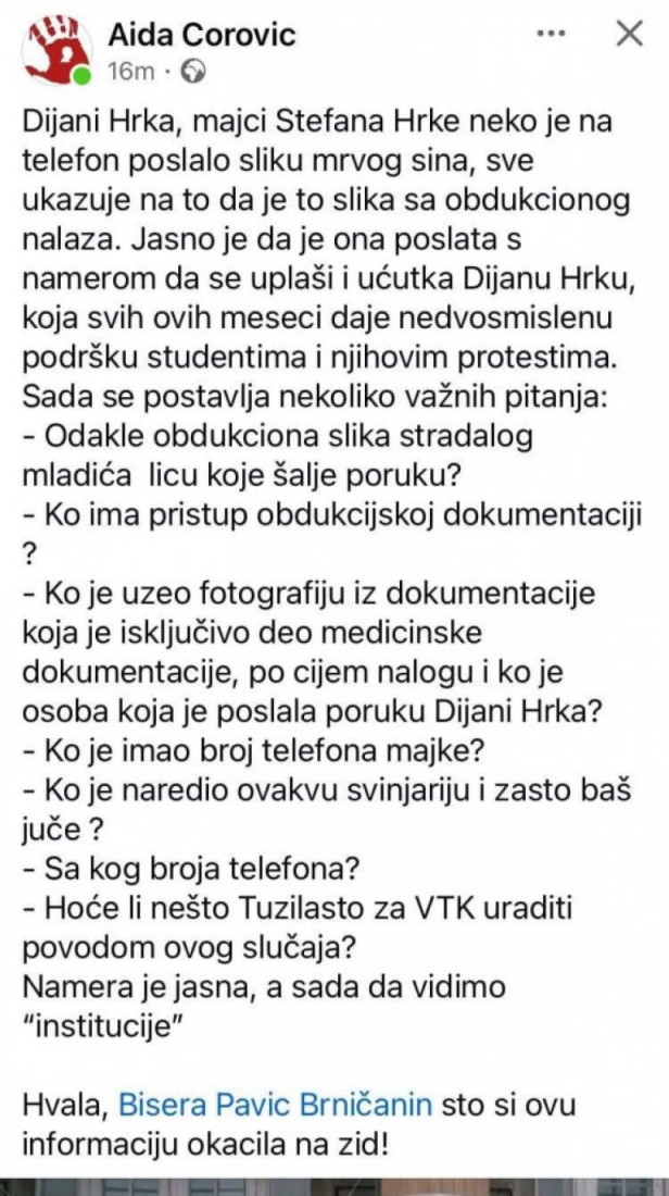 Najgora i morbidna laž Aide Ćorović: Laže da je na telefon Dijane Hrke stigla slika mrtvog sina