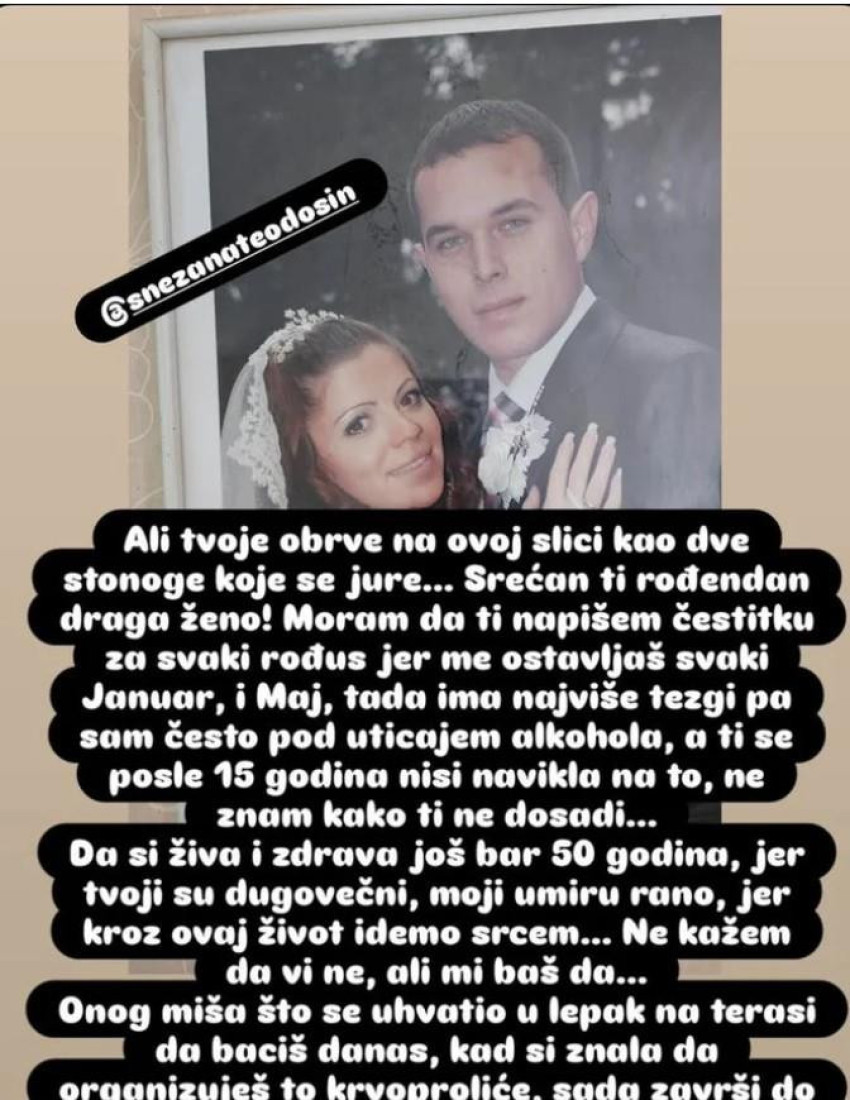 "Ostavljaš me svakog januara i maja!" Pevač na najčudniji način čestitao ženi rođendan (FOTO)