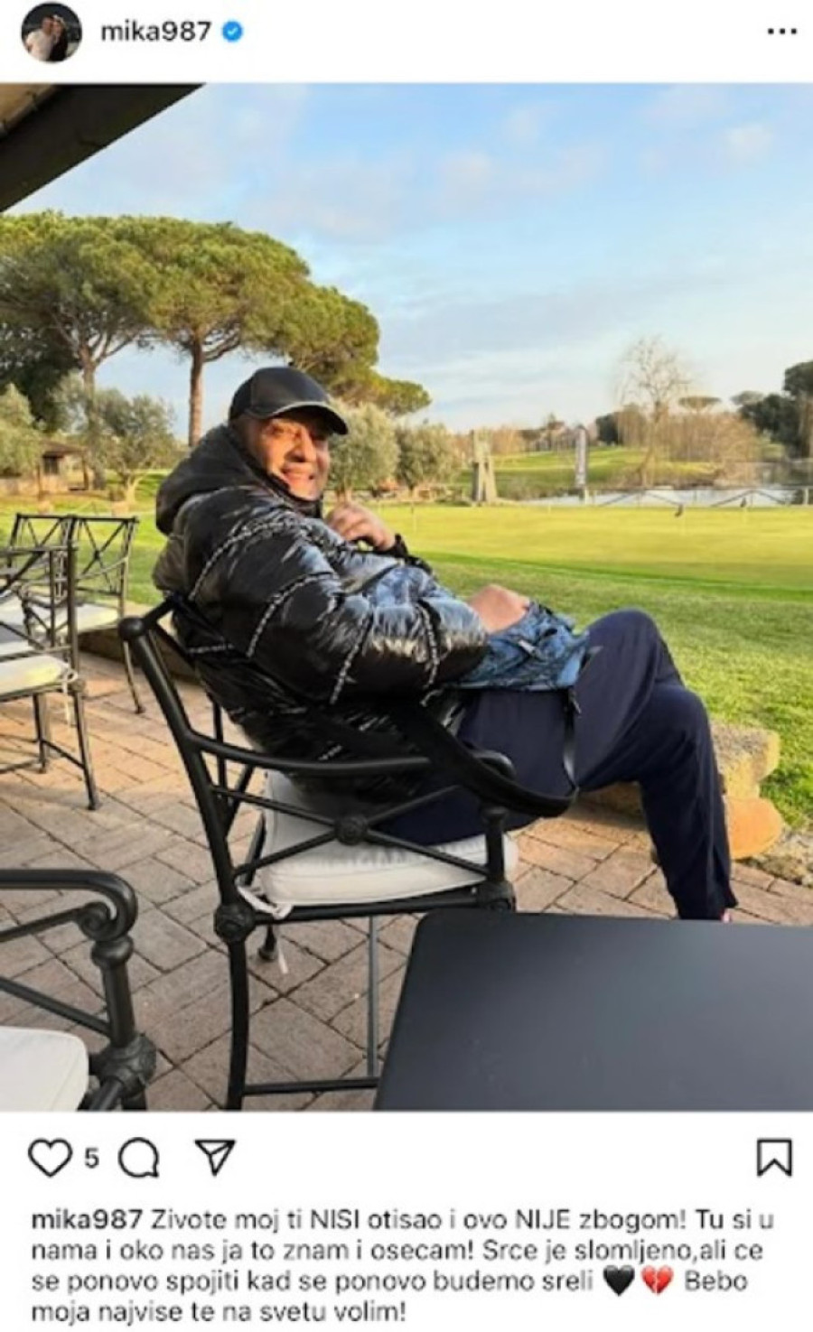 Udovica Željka Rutovića objavila potresnu poruku: Srca će nam se ponovo spojiti kada se opet sretnemo