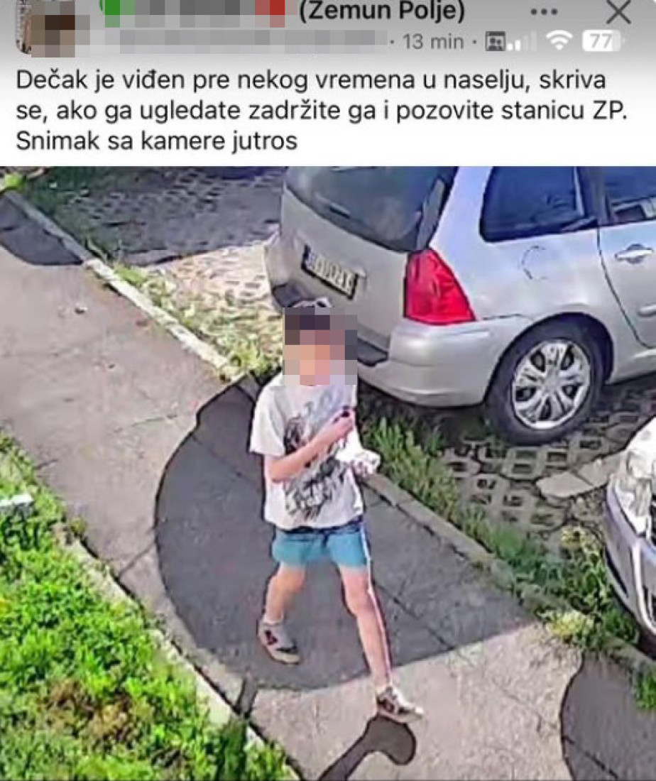 Opkolili ga drugovi! Detalji pronalaska Ilije (12) za kojim je tragalo Zemun polje