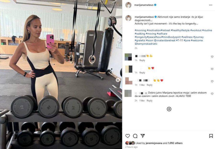 Marijana Mateus pokazala kako trenira: To je ključ za dugovečnost! (FOTO)