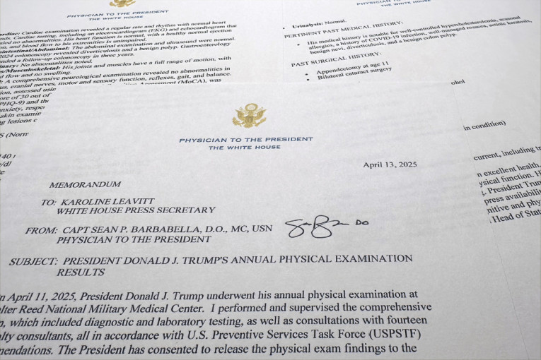 Objavljeni rezultati Trampovog medicinskog pregleda: Evo u kakvom je zdravstvenom stanju