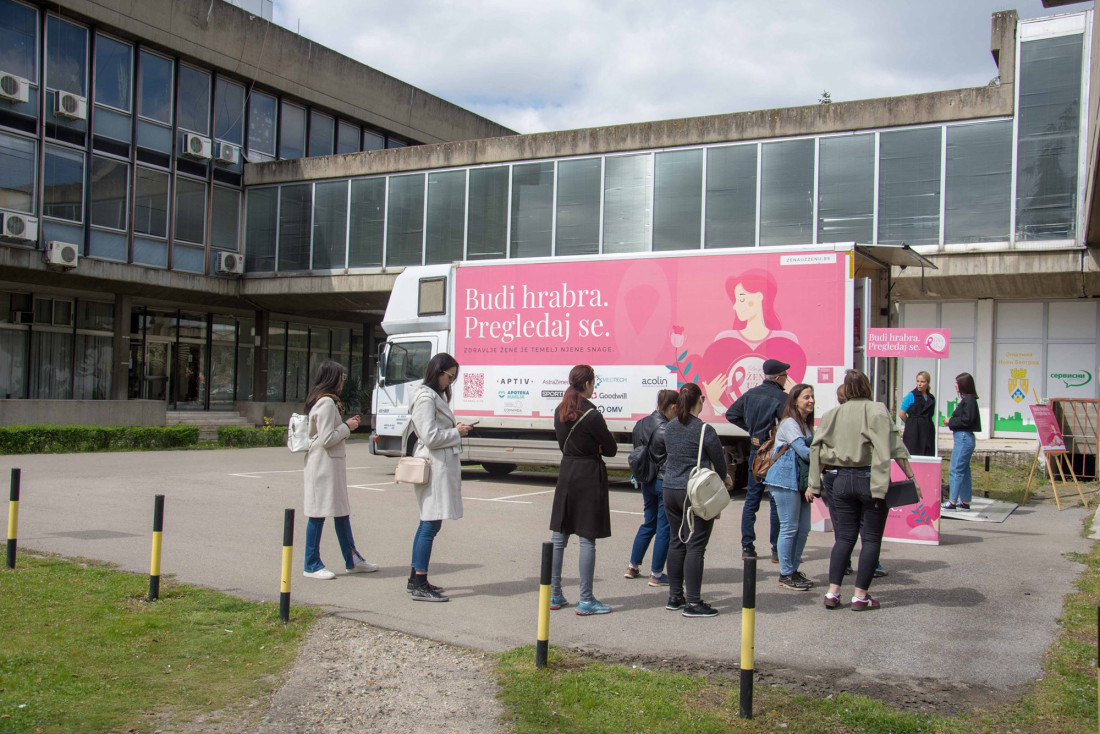 Karavan „Budi hrabra, pregledaj se“ održan tokom vikenda: Ultrazvučni pregled dojki bez zdravstvene knjižice