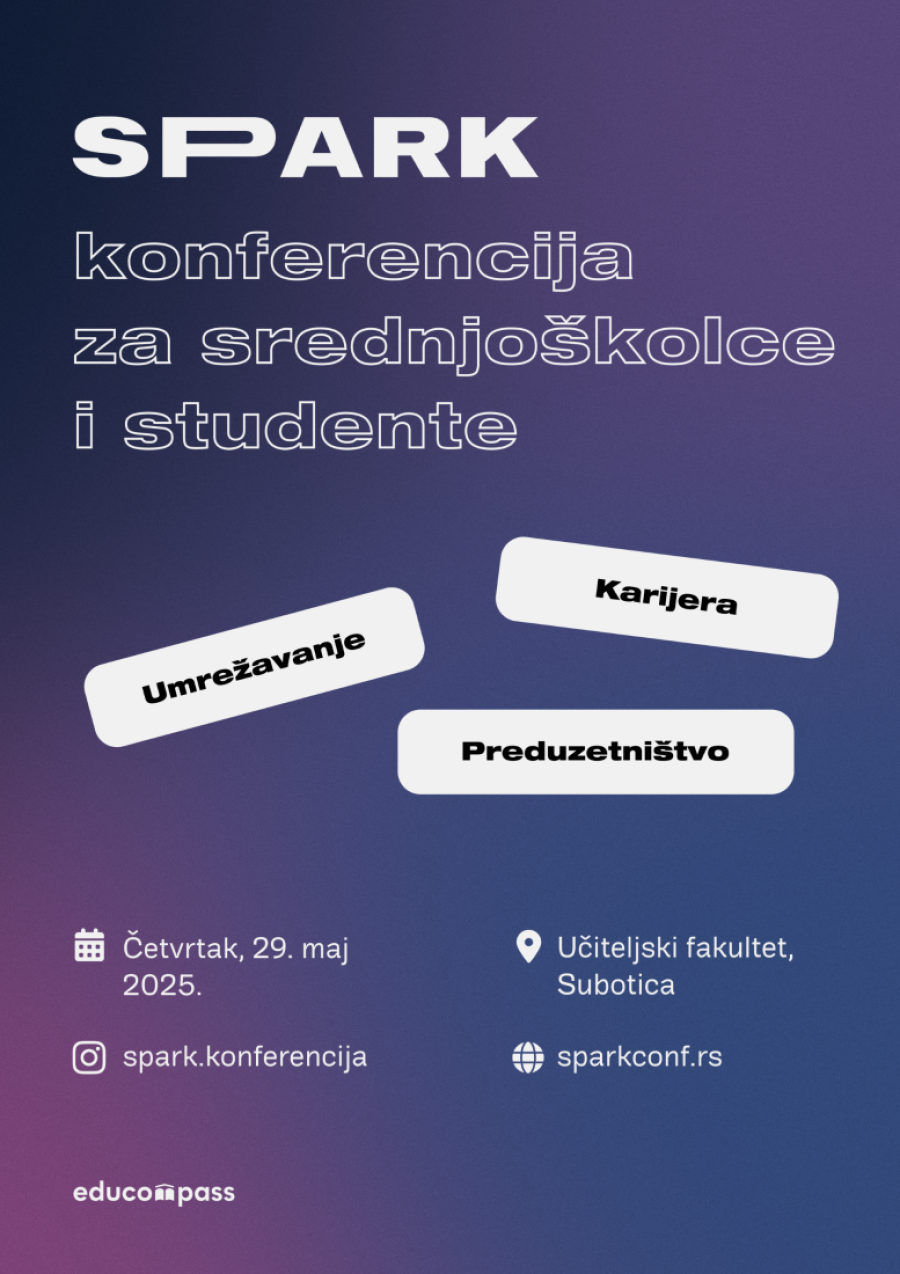 Budi inspiracija drugima, pridruži se i osnaži svoje veštine! U toku su prijave za konferenciju za mlade "Spark"