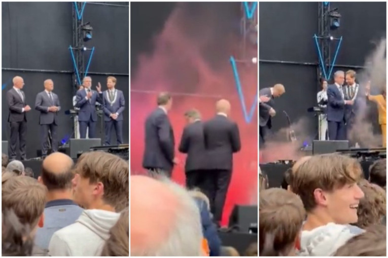 Haos u Holandiji: Dimna bomba bačena na binu - Tusk hitno evakuisan! (VIDEO)