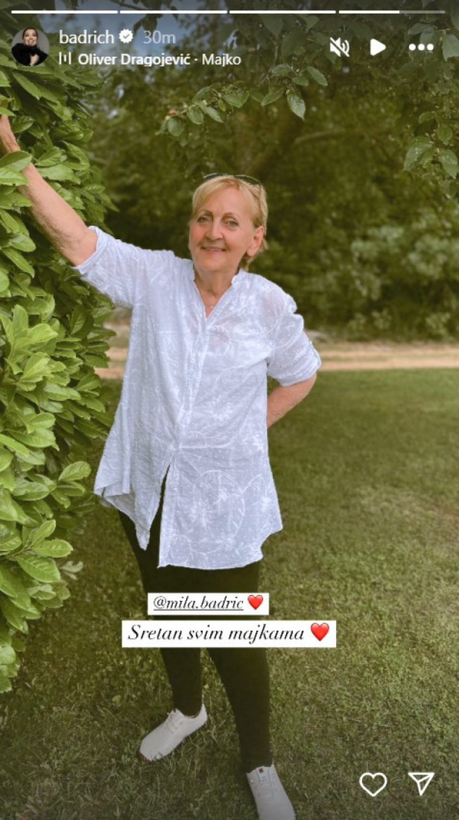 Uputila joj dirljive reči pune ljubavi: Ovako izgleda majka Nine Badrić (FOTO)