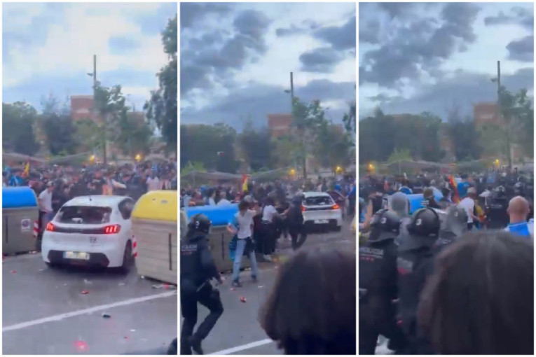 Policija objasnila ko je i zašto uleteo među navijače u Barseloni (VIDEO)