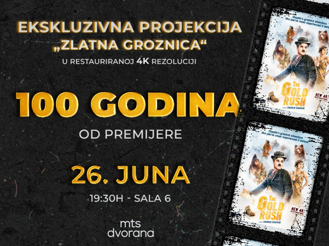Film po kojem je Čarli Čaplin želeo da ostane upamćen: "Zlatna groznica" u domaćem bioskopu povodom 100 godina kultnog ostvarenja (FOTO)