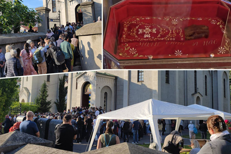 Ruka Svetog Save koja više od osam vekova blagosilja srpski rod stigla u Vaznesenjsku crkvu: Veliki broj vernika dočekao svetinju (VIDEO)