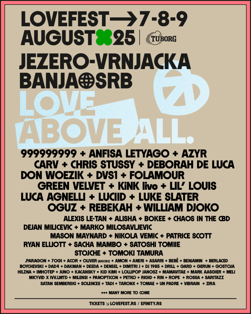 Tuborg Lovefest 2025 - konačno stigao kompletan lineup!
