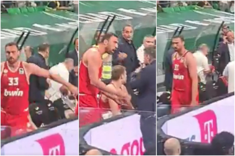 Milutinov se jedva smirio: Žestoko se posvađao sa trenerom, a onda i šutnuo reklamu (VIDEO)