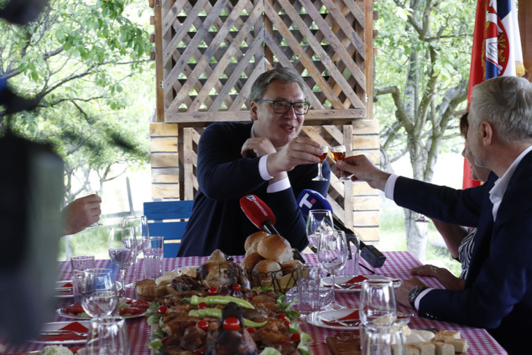 Ne damo Srbiju, ne damo Kosjerić i do pobede u nedelju! Predsednik Vučić poručio: Uradićemo sve da ljudi žive bolje (FOTO/VIDEO)