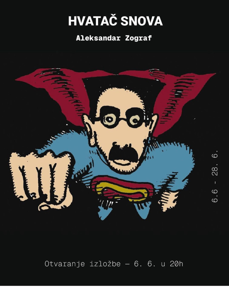 Crtež kao dnevnik: Izložba "Hvatač snova" Aleksandra Zografa u bioskopu Balkan (FOTO)