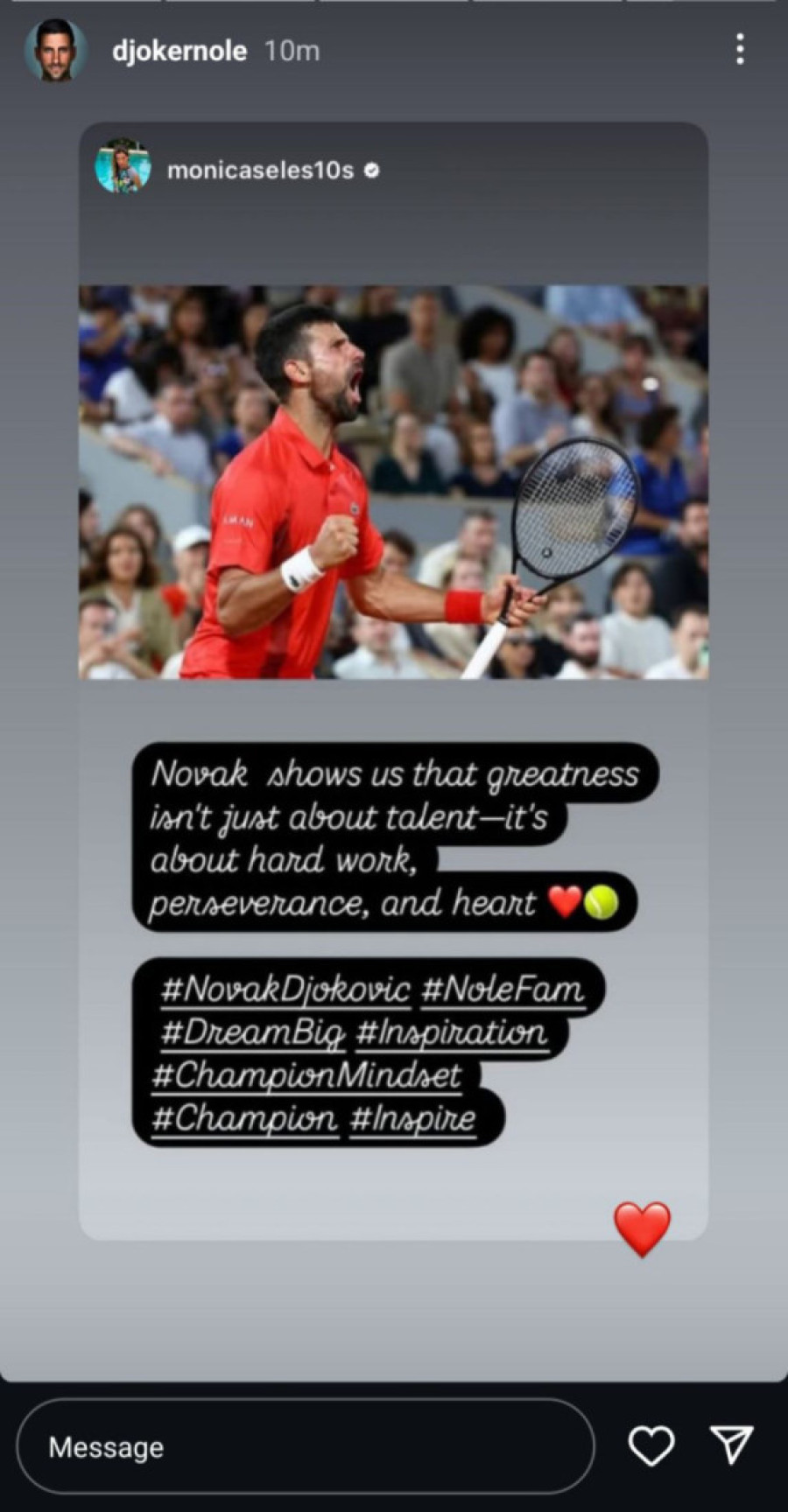 Legenda se oglasila zbog Novaka: Poruka na društvenim mrežama izazvala brojne komentare!