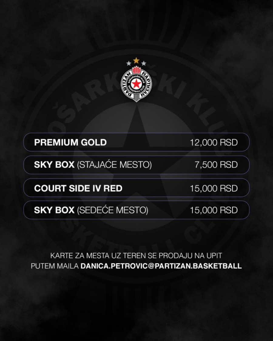Partizan pušta u prodaju karte za finalnu seriju: Određene su i cene, a izdato je i važno upozorenje (FOTO)