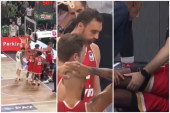 Jeziva povreda centra Olimpijakosa: Samo je pao, saigrači su se uhvatili za glavu, a lekarska ekipa uletela na teren (VIDEO)