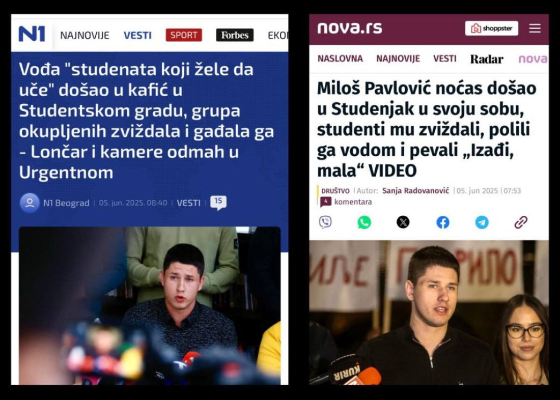 Ogoljeni fašizam blokaderske bande! Gore od linča: Foteljaške falange u delirijumu zbog napada na Miloša Pavlovića! (VIDEO)
