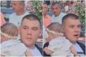 Kakav car! Maturant iz Užica na proslavu došao s bebom: Snimak raznežio ceo region (VIDEO)