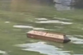 Mrtvački sanduk pluta Savom! Svi se pitaju jel prazan? (VIDEO)