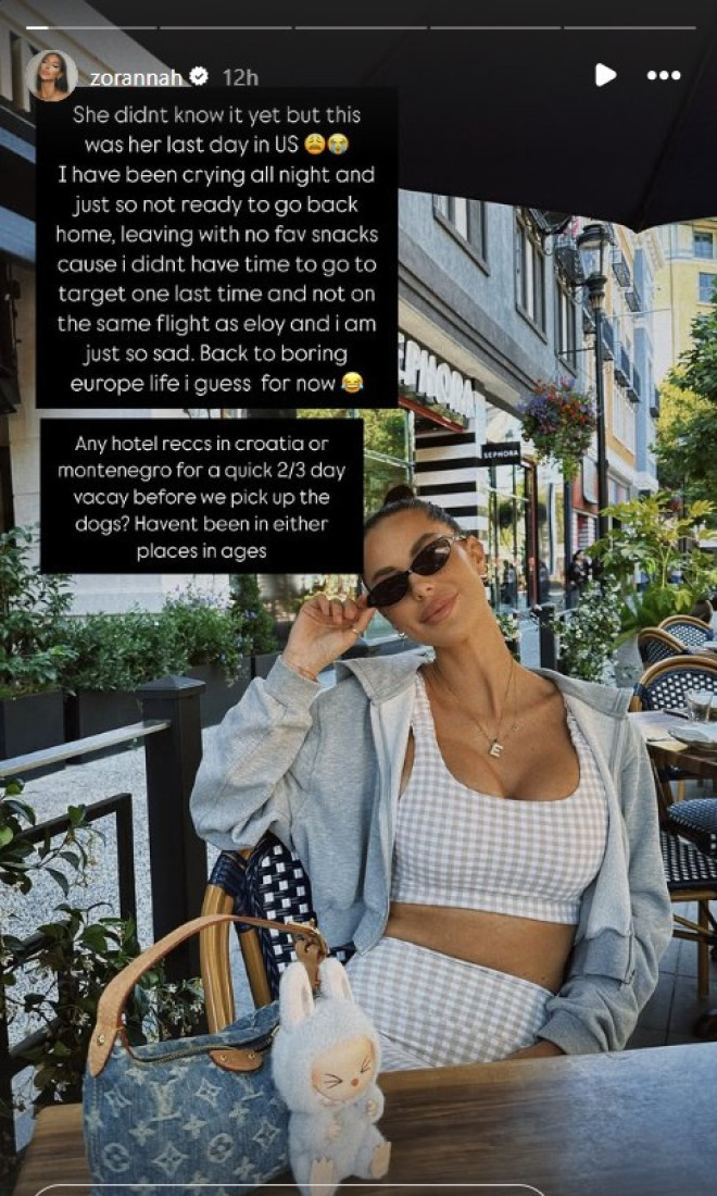 "Preplakala sam, vraćam se u dosadnu Evropu!" Zorannah izjavom ponovo razbesnela fanove!
