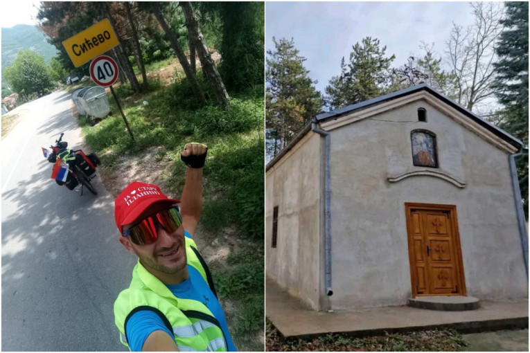 Peške 500 kilometara za svoju crkvu: Stefan iz Sićeva kreće sam na hodočašće da bi skupio novac za završetak crkve u svom selu (FOTO)