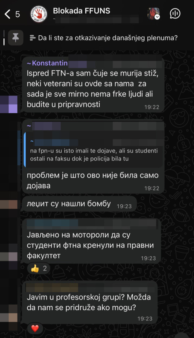 Blokaderi raskrinkani! Priznali da nije lažna dojava, već da se bomba zaista nalazi na fakultetu! (FOTO)