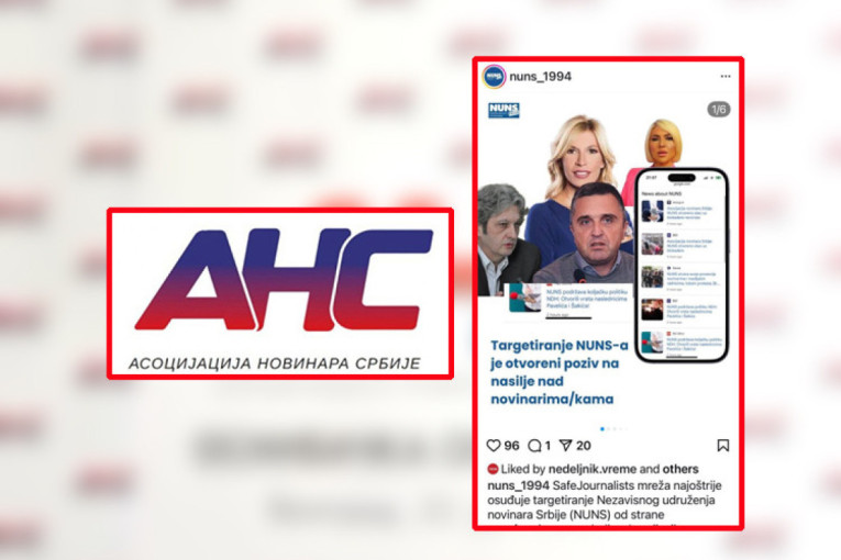 Da nije tužno, bilo bi smešno! NUNS tvrdi da ga ANS targetira