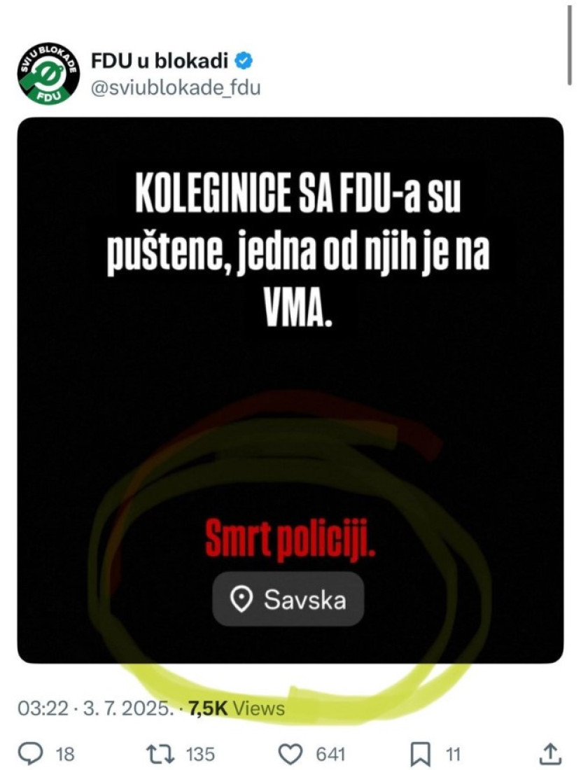 VJT formirao predmet povodom pretnji smrću pripadnicima policije