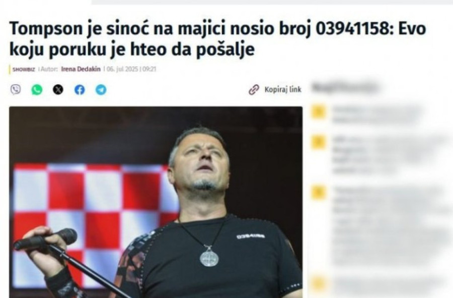 Blokaderska "Nova" veliča ustašluk! Izveštavaju sa Tompsonovog koncerta bez osude nacističkih simbola