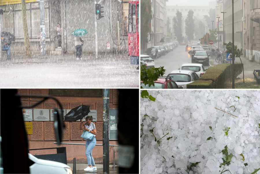 Automobili stali, ljudi izvadili telefone da snime! Tornado projurio Kovinom - vetar nosi sve pred sobom! (VIDEO)