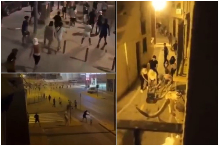 Makljaža na ulicama Španije: Lokalno stanovništvo i migranti se tuku čime stignu - ima povređenih