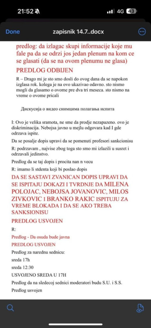 Blokaderi s Pravnog crtaju mete na čelu profesorima: Skandal, objavljuju njihova imena i prezimena i traže kazne