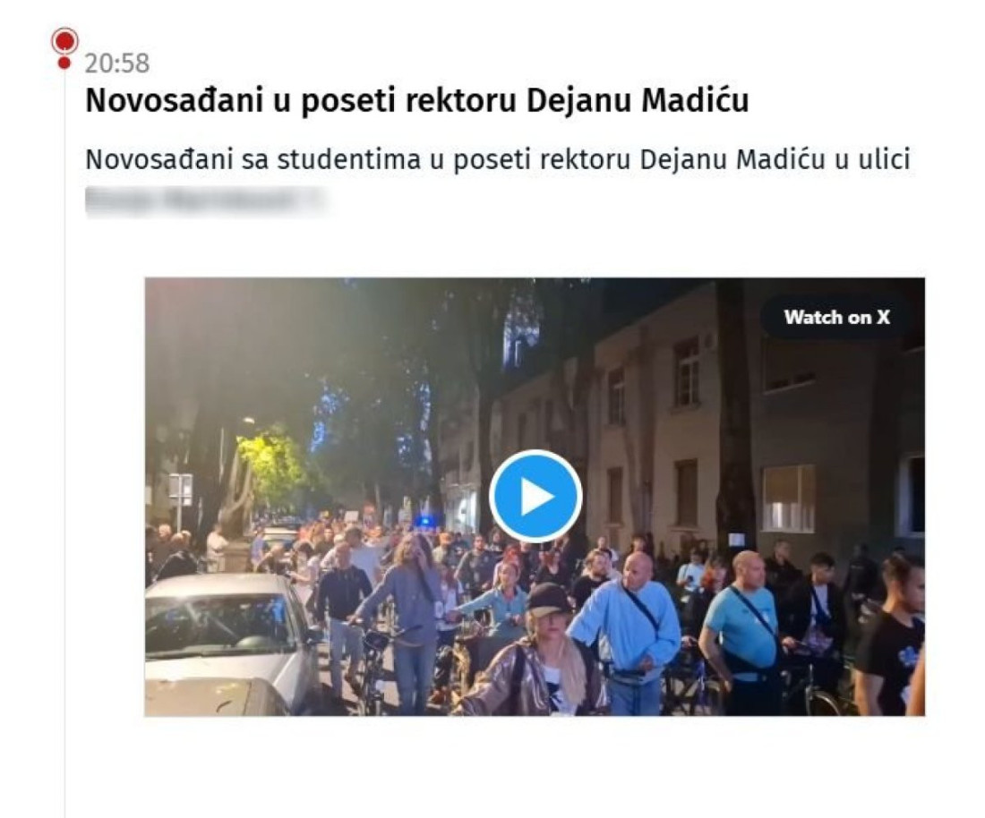 Blokaderi napali kućni prag rektora Madića, pa otišli do doma Maje Gojković: Nova S im pomaže - objavili tačnu adresu (FOTO)