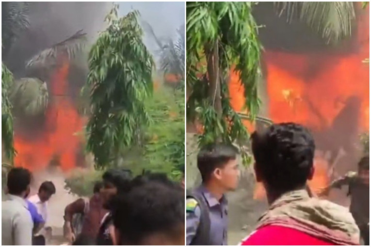 Vojni avion se srušio na školu u Daki, ima mrtvih! Pojavili se i jezivi snimci sa mesta nesreće (VIDEO)