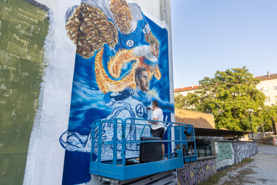 Posle Los Anđelesa u Beogradu osvanuo mural posvećen filmu "Fantastična četvorka" (FOTO/VIDEO)