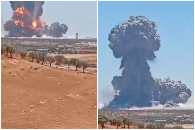 UZNEMIRUJUĆI SNIMCI Uzdiže se "pečurka" iznad Sirije - mrtvi i povređeni su svuda! (VIDEO)