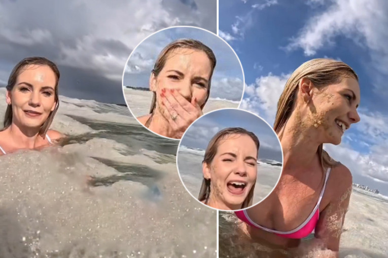 To što je slano, ne znači da je samo so! Influenserka se kupala u "penastom moru", a kad su joj rekli šta je umalo nije povratila!
