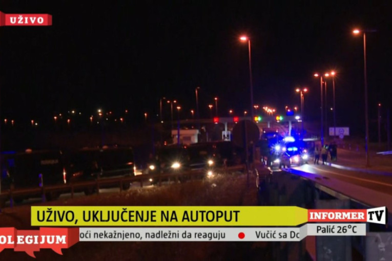 Blokaderi hoće da parališu Srbiju: Blokirali auto-put "Miloš Veliki" (FOTO/VIDEO)