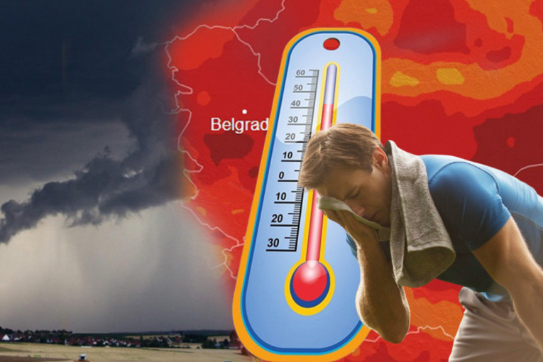Srbija gori, a oluja preti! Temperatura do 43 stepena, a iznad ovog grada sevaju munje!