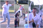 Jokić zaplakao od sreće, pa otvorio šampanjac: Pogledajte trenutke slavlja kada je njegov konj prvi prošao kroz cilj (VIDEO)