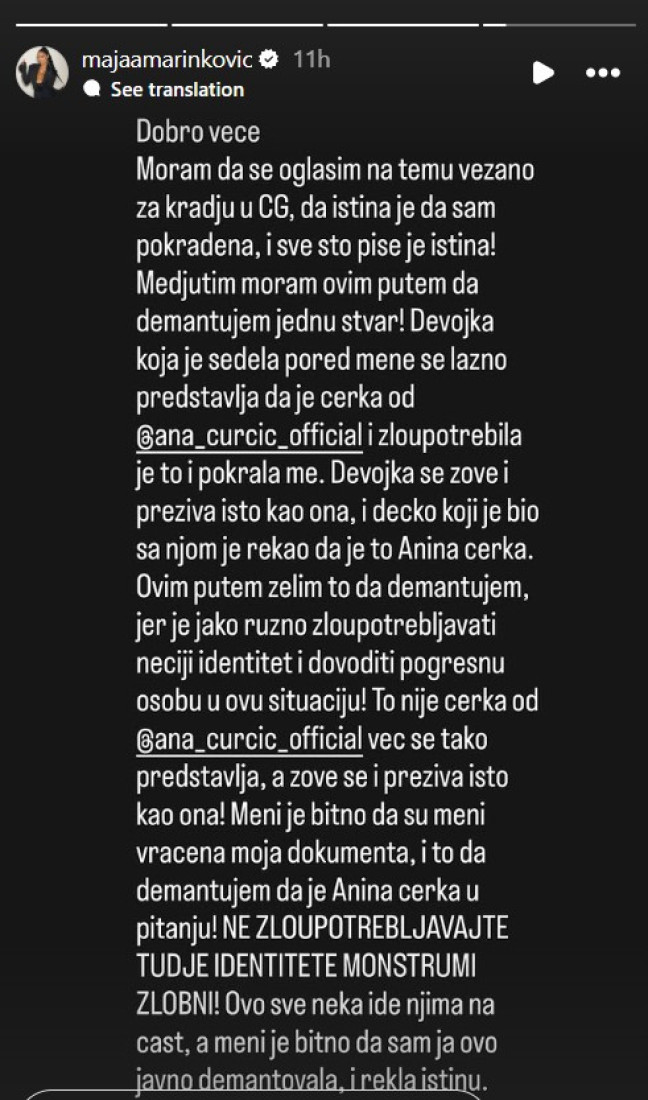"Monstrumi zlobni!" Maja Marinković iznela detalje krađe, zgroženo se oglasila!