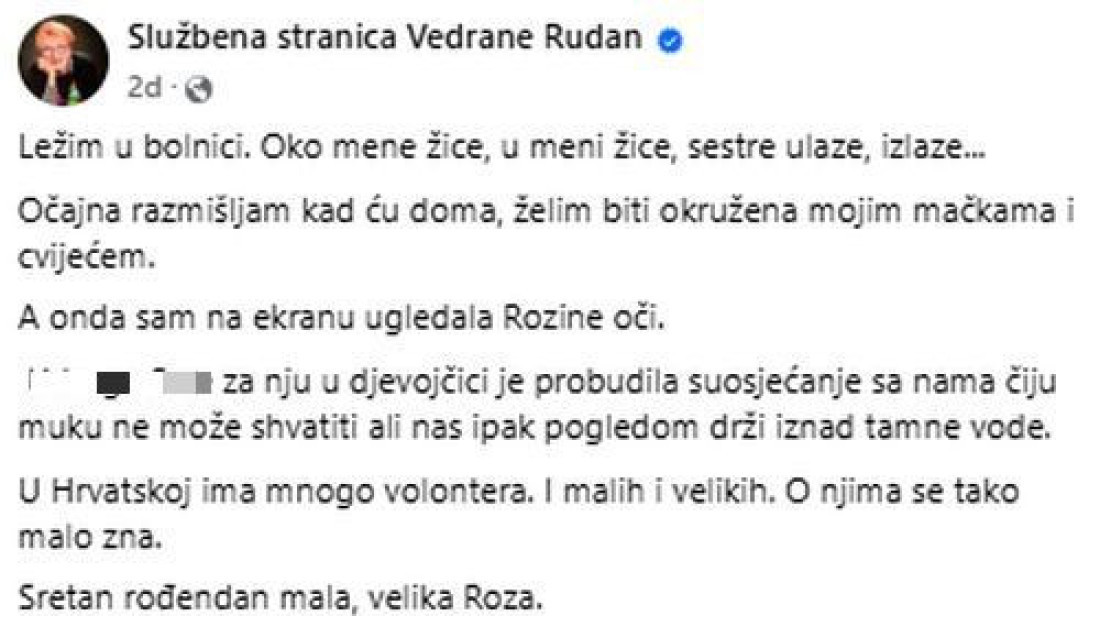 Vedrana Rudan otkrila šta je jedino održava u životu: Sve nas ovde ona drži iznad tamne vode!