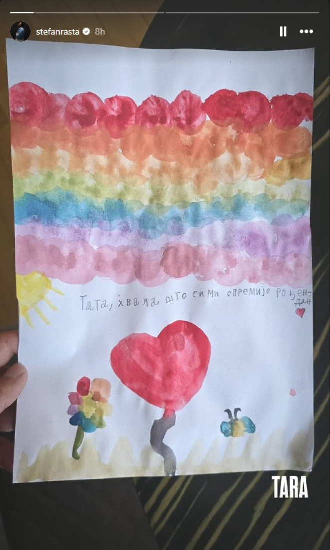 Nakon što je pušten iz pritvora, Rasta pokazao ćerkin poklon: Tata, hvala! (FOTO)