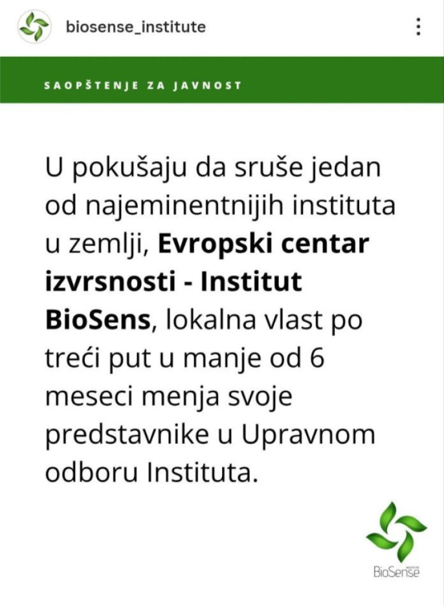Direktor BioSensa Vladimir Crnojević uzurpirao institut! Tužilaštvo nemo, a milioni evra pronevereni?