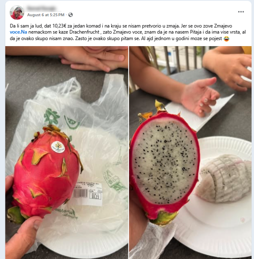 Baš se počastio! Čovek platio jednu voćku više od 10 evra, pa podelio šok na internetu - da li sam ja lud? (FOTO)
